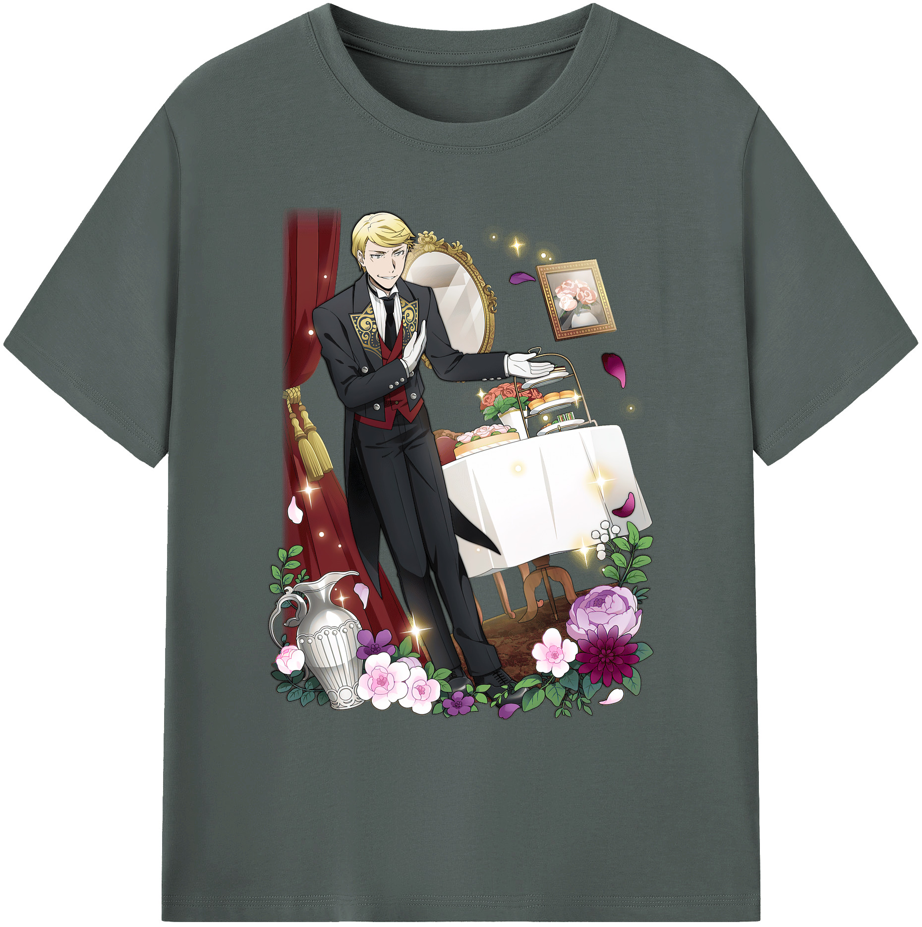 （画像用） 文豪ストレイドッグス Bungo Stray Dogs 綿100％ メンズ半袖Tシャツ｜肌触りやわらか＆通気性